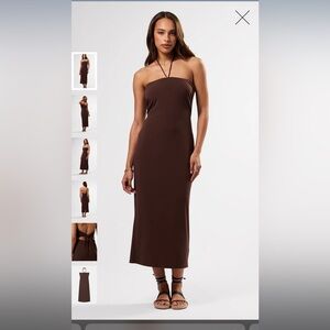 Amour Vert Gio Stretch Knit Dress in Espresso Brand New With Tags size M